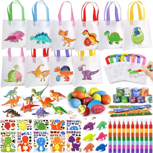 Toyssa Dino Party Mitgebsel Kindergeburtstag Stoffbeutel zum Bemalen für Kinder mit Taschen zum Bemalen Stapelbar Wachsmalstifte Dino Figuren Schnapparmband Pinata Füllung Give Aways Kindergeburtstag Toyssa Dino Party Mitgebsel Kindergeburtstag Stoffbeutel zum Bemalen für Kinder mit Taschen zum Bemalen Stapelbar Wachsmalstifte Dino Figuren Schnapparmband Pinata Füllung Give Aways Kindergeburtstag von Toyssa