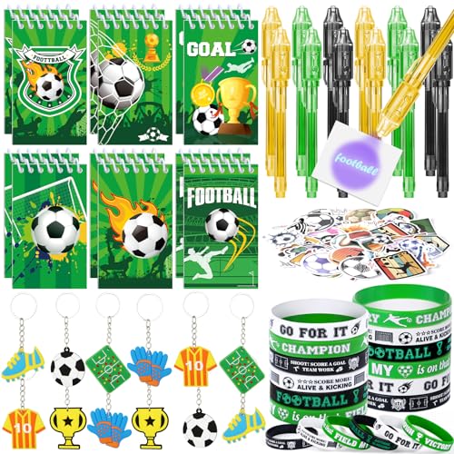 Toyssa Fußball Mitgebsel Kindergeburtstag Jungs mit Zauberstifte Notizbuch Silikon Armbänder Schlüsselanhänger Aufkleber, Football Pinata Füllung Give Aways Mitbringsel für Jungen Mädchen Kinder Toyssa Fußball Mitgebsel Kindergeburtstag Jungs mit Zauberstifte Notizbuch Silikon Armbänder Schlüsselanhänger Aufkleber, Football Pinata Füllung Give Aways Mitbringsel für Jungen Mädchen Kinder von Toyssa