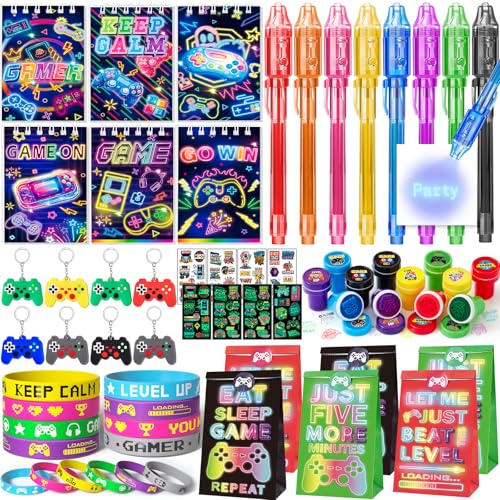 Videospiel Mitgebsel Kindergeburtstag 5 6 7 8 9 Jahre Gastgeschenke mit Geschenktüten UV Zauberstifte Notizbuch Schlüsselanhänger Silikonarmbänder Tattoo Stempel Gamer Party Mitbringsel Jungen Kinder Videospiel Mitgebsel Kindergeburtstag 5 6 7 8 9 Jahre Gastgeschenke mit Geschenktüten UV Zauberstifte Notizbuch Schlüsselanhänger Silikonarmbänder Tattoo Stempel Gamer Party Mitbringsel Jungen Kinder von Toyssa