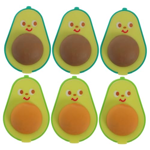 1 Satz Teiliges Niedliche Avocado Buntstiftspitzer Mit Radiergummi Cartoon Design Abnehmbar Für Schule Und Büro Vielseitige Anwendung Und Funktional 6 Stück von Toyvian