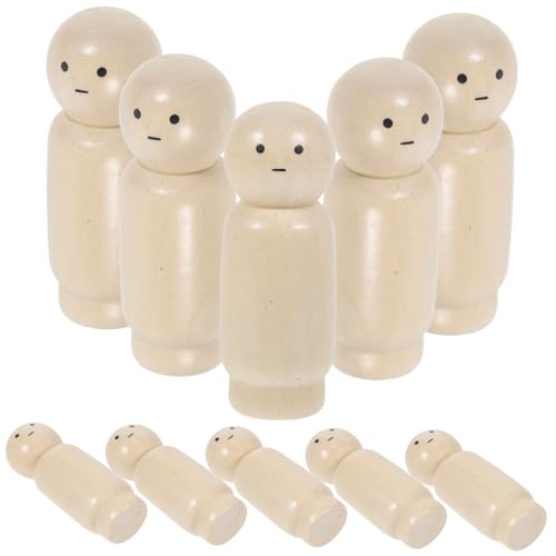 1 Satz Unvollendete Holzfiguren Zum Basteln Diy Peg Dolls Für Kreative Malprojekte Naturholz Für Bastelenthusiasten 10 Stück 1 Satz Unvollendete Holzfiguren Zum Basteln Diy Peg Dolls Für Kreative Malprojekte Naturholz Für Bastelenthusiasten 10 Stück von Toyvian