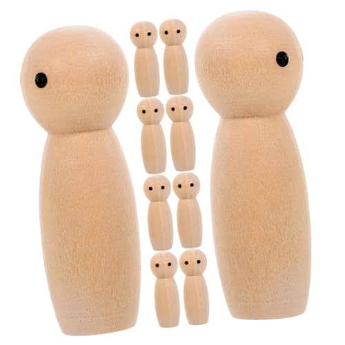 10 Stück Teiliges Unbemalte Holz Puppen Diy Holzfiguren für Kreative Bastelmaterialien Fantasie und Handfertigkeit Natürliche Holzspielzeuge 10 Stück Teiliges Unbemalte Holz Puppen Diy Holzfiguren für Kreative Bastelmaterialien Fantasie und Handfertigkeit Natürliche Holzspielzeuge von Toyvian