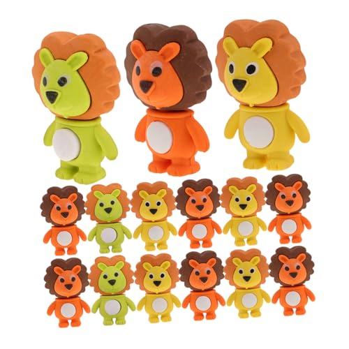18Stücke Niedliche Radiergummis Kreative Cartoon Tierformen für Hochwertige Schreibwaren Schulbedarf Partys von Toyvian