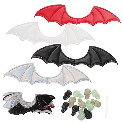 1Satz Halloween Fledermausflügel mit Schädel Dekoren Teiliges DIY Bastelzubehör für Kreative Halloween Dekoration und Haaraccessoires 1Satz Halloween Fledermausflügel mit Schädel Dekoren Teiliges DIY Bastelzubehör für Kreative Halloween Dekoration und Haaraccessoires von Toyvian