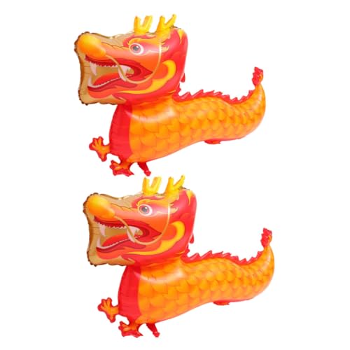2 Stück Drachenballons für Chinesische Neujahr Dekorative Luftballons im Drachen Design für Festlichkeiten und Partys eine Lebendige von Toyvian