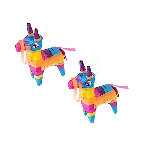 2 Stück Lama Pinata Dekoration für Geburtstagsfeiern Farbenfrohe Party Deko für Cinco De Mayo Mexikanische Themenfeiern und Kindergeburtstage von Toyvian