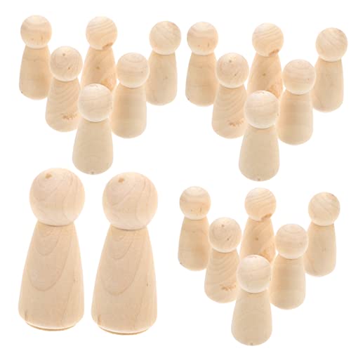 20 Stück Teiliges Unbemalte Holzfiguren für Diy Projekte Kreative Bastelideen für Erwachsene Sichere Holzmaterialien zum Bemalen und Dekorieren 20 Stück Teiliges Unbemalte Holzfiguren für Diy Projekte Kreative Bastelideen für Erwachsene Sichere Holzmaterialien zum Bemalen und Dekorieren von Toyvian
