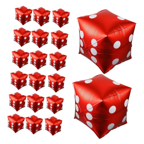20Stücke Quadratische Folienballons für Herrenpartys Wiederverwendbare Aluminiumfolien Dekoration für Geburtstags und Mottoparty Dekorationen Glänzendes Design von Toyvian