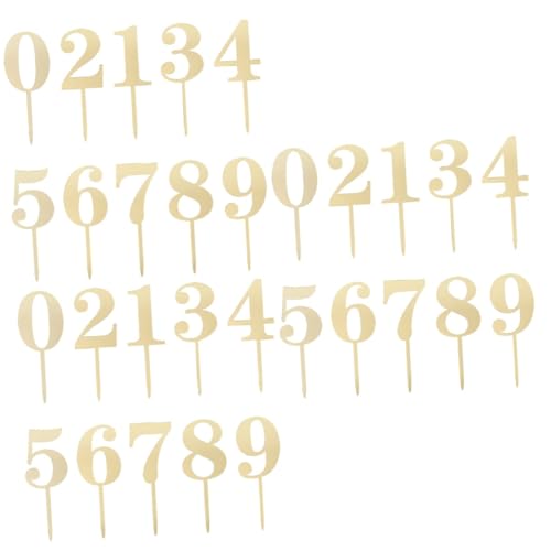 3 Sätze Cake Topper Aus Acryl Goldene Kuchendekoration Für Geburtstagsfeiern Jubiläen Und Mehr Wiederverwendbar Und Elegant 20 Stück * 3 3 Sätze Cake Topper Aus Acryl Goldene Kuchendekoration Für Geburtstagsfeiern Jubiläen Und Mehr Wiederverwendbar Und Elegant 20 Stück * 3 von Toyvian