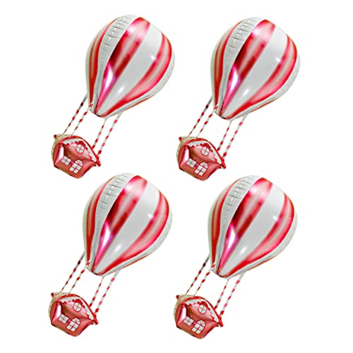 4 Stück Heißluftballon Folienballons Kindergeburtstag Partydekoration Luftballons für Festliche Anlässe Langlebig und Charmant für Jede von Toyvian