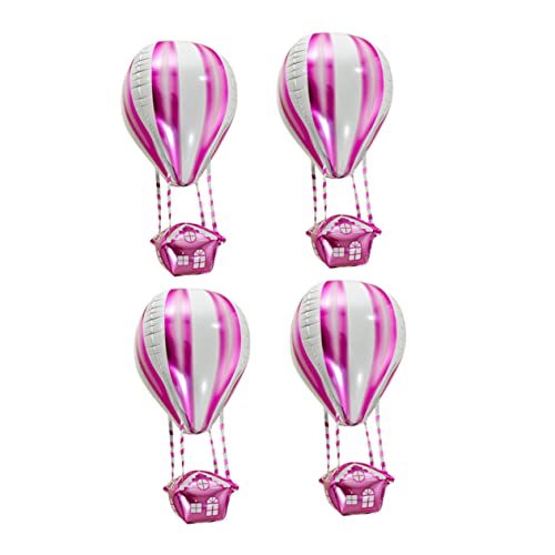 4 Stück Heißluftballon Folienballons Partydekoration für Kindergeburtstage Indoor und Outdoor Events Charmante Luftballons für Unvergessliche von Toyvian