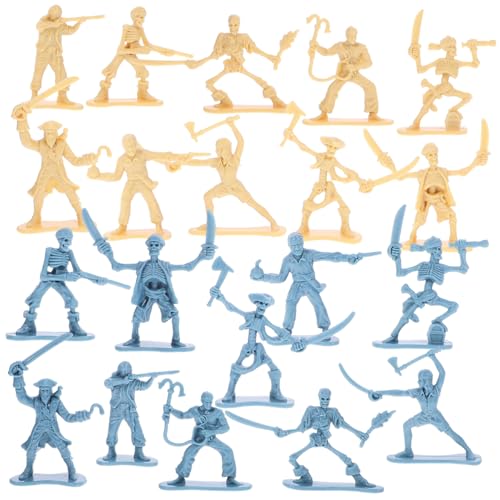 80 Stück Teiliges Piratenkrieger Miniaturfiguren Militärspielzeug Figuren für Kreative Szenen und Tischdekoration für Rollenspiele und DIY Projekte von Toyvian