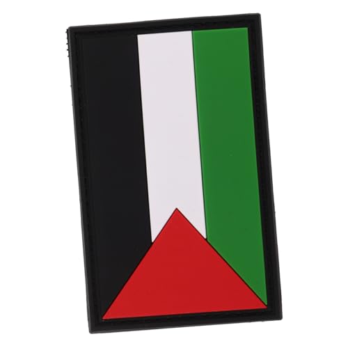 Palästina Flagge Patch Kleiner Gestickter Armaufnäher für Rucksäcke Jacken und Hüte Dekoratives Abzeichen Langlebig für Outdoor Aktivitäten von Toyvian