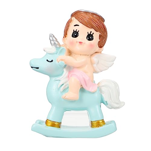 Resin Cake Topper Einhorn Tortenfigur für Geburtstagsfeiern Stilvolle Dekoration aus Sicherem Material für Kuchen und Partys Kompakte Vielseitig Einsetzbar von Toyvian
