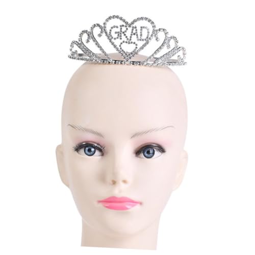 Toyvian 1 Mädchenkrone für den Abschluss Diademe für Mädchen Braut, Schärpe zu sein Partydekorationen abschlussfeier Graduierungs-Etikettengürtel Abschlusskopfschmuck Black von Toyvian