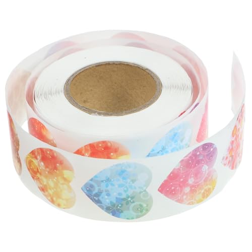 Toyvian Scrapbooking-Aufkleber-Etiketten in Herzform Rollenaufkleber Für Projekte von Toyvian