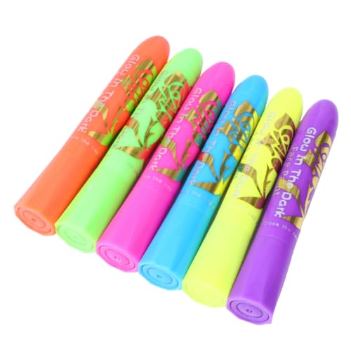 Toyvian 1 Satz 6 Leuchtender Gesichtsanzug wachsmalstifte Färbenstifte Schminkstifte Malenstift Buntstifte Körper Gesichtsfarben Zeichenstifte zum Ausmalen von Toyvian