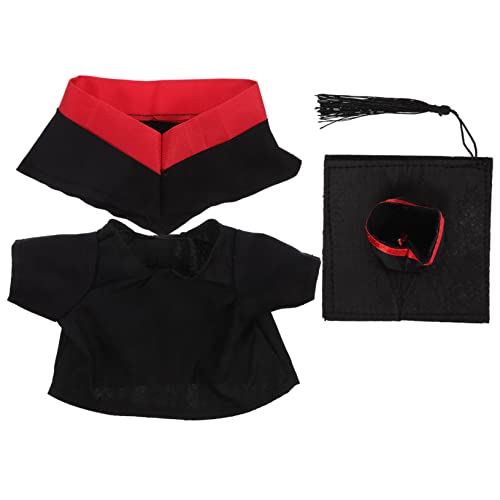 Toyvian 1 Satz Abschlussanzugsspielzeug Babypuppe Kleidung Für Puppen Abschluss Ihr Plüsch Puppe Abschluss Hut Kleidung Zubehör Kindergartenabschluss Dekore Für Puppenkleider Stoff Black von Toyvian