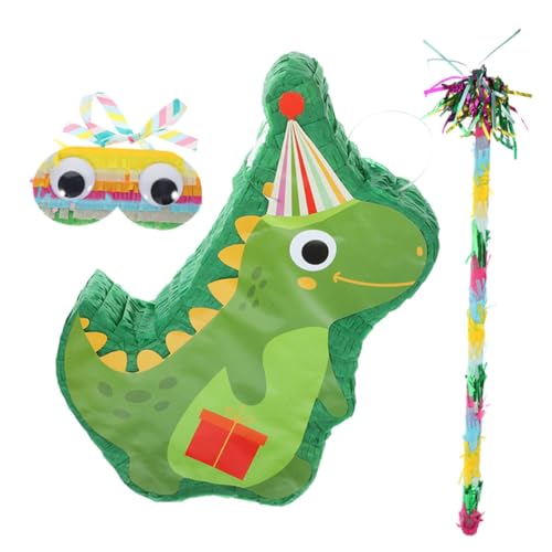 Toyvian 1 Satz Dinosaurier-Pinata süßigkeiten komfetti snoep the suprise party assecoires rave on Dinosaurier-Geburtstagsdekoration Party-Piñata hängende Piñata Pinata-Dekoration Papier von Toyvian