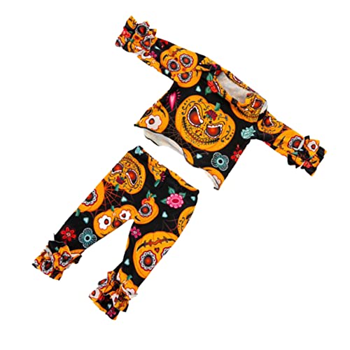 Toyvian 1 Satz Halloween-puppenkleidung Amerikanische Puppen-Outfits Halloween-Outfits Für 18-Zoll-Puppen Entzückende Puppen-Outfits Puppen-kürbis-Kleidung Puppe Trägt Kleidung Stoff Black von Toyvian