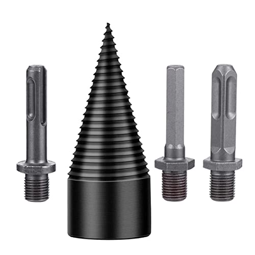 Toyvian 1 Satz Holzhacker Bit Brennholzbohrer Kegelbohrer Elektrische Bohrmaschine Holzbearbeitungsbohrer Brennholzbohrer Splitter Holzarbeiter Bohrer Spaltholzbohrer Schwarzer von Toyvian