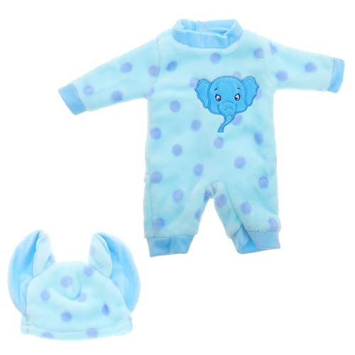 Toyvian 1 Satz Puppenkleidung puppenkleiderschrank Puppenbekleidung Puppenpyjama Puppenkleider-Set Kleidung für wiedergeborene Puppen Kleidung für wiedergeborene Babypuppen Plüsch Sky-Blue von Toyvian