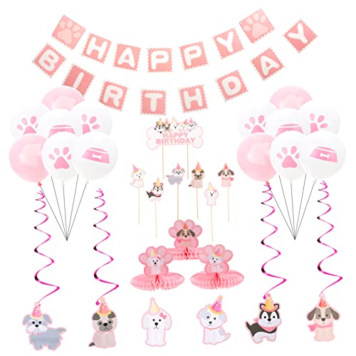 Toyvian 1 Satz hundegeburtstag luftballons hundeballon Hundepartyzubehör Alles zum Geburtstag Banner dekoratives banner der welpenparty dekorative Partyballons Pet Party Accessoire von Toyvian