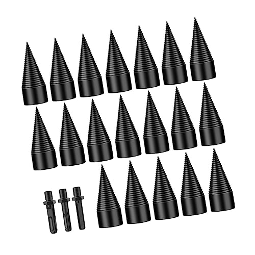 Toyvian 1 Set Brennholzbohrer Set Holzspalter Bohrer Konischer Hohe Brennholzspalter Schraube Outdoor Camping Brennholzspalter Bohrer Bohren Schwarzer Stahl von Toyvian