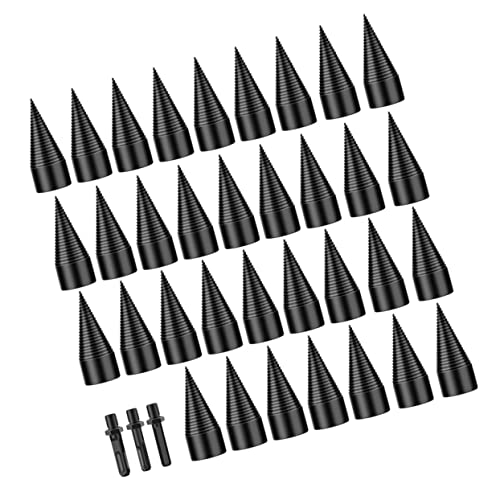 Toyvian 1 Set Holzhacker Bit Spaltkegelbohrer Brennholzbohrer Brennholzspalter Holzbearbeitungsspalter Tragbare Bohrer Bits Outdoor Camping Schwarz von Toyvian