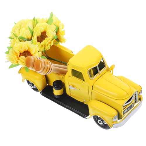 Toyvian 1 Set Mini Farm Honiggelbe LKW Figur Gelbe Geschirrtücher Tischdekoration Bienenfest Dekoration Schauglas Bienenbecher Marmeladenglas Bienenfilm Wabenschwimmer Bienen von Toyvian