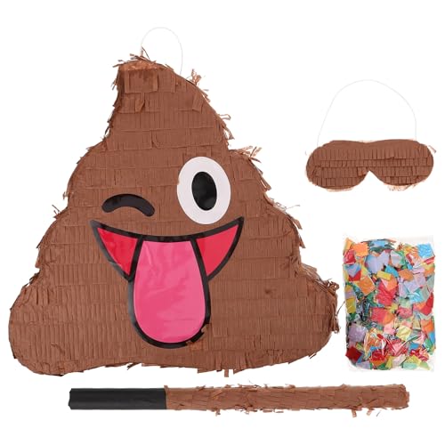 Toyvian 1 Set Poop-Piñata-Bündel, lustige Poop-Emoticon-Piñata mit Fledermaus-Konfetti für Geburtstags- und Happy-Party-Dekorationen, Geburtstags-Fiestas-Partyspiel Toyvian 1 Set Poop-Piñata-Bündel, lustige Poop-Emoticon-Piñata mit Fledermaus-Konfetti für Geburtstags- und Happy-Party-Dekorationen, Geburtstags-Fiestas-Partyspiel von Toyvian