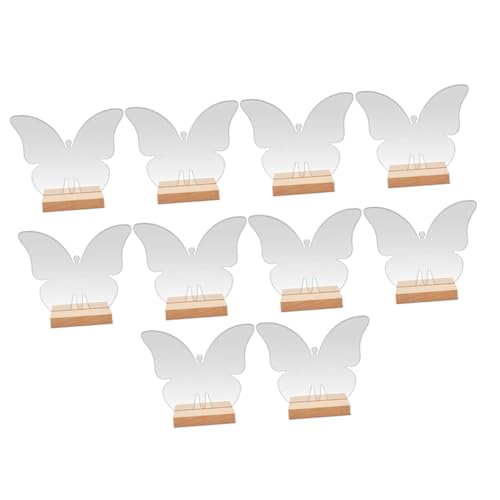 Toyvian 10 Sätze Acryl Tischkarten mit Schmetterling Motiv Transparente Hochzeit Sitzplatzschilder mit Holzsockel Dekorative Tischdekoration für Hochzeit Party und Jubiläum Toyvian 10 Sätze Acryl Tischkarten mit Schmetterling Motiv Transparente Hochzeit Sitzplatzschilder mit Holzsockel Dekorative Tischdekoration für Hochzeit Party und Jubiläum von Toyvian
