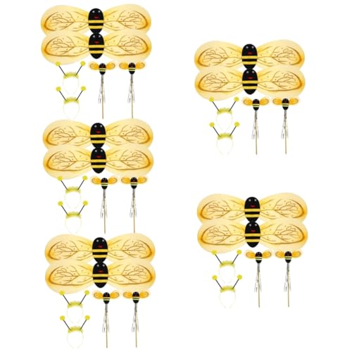 Toyvian 10 Sätze Kleine Bienenrequisiten Biene-performance-kostüm Bienen-outfit Halloween-hummel-cosplay Frühlingspartykostüm Cosplay-requisiten Prinzessin Plastik Kleidung Kind von Toyvian