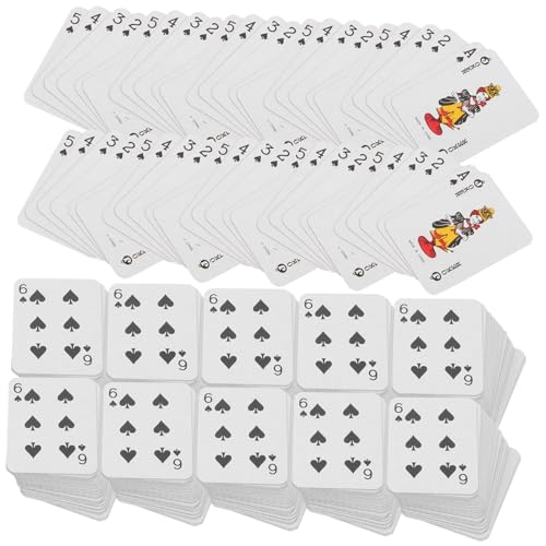 Toyvian 10 Sätze Mini Pokerkarten Kleine Spielkarten für Erwachsene Handliche Mini Kartenspiele für Party Reise Camping und Gesellige Spielrunden Leicht und Platzsparend von Toyvian