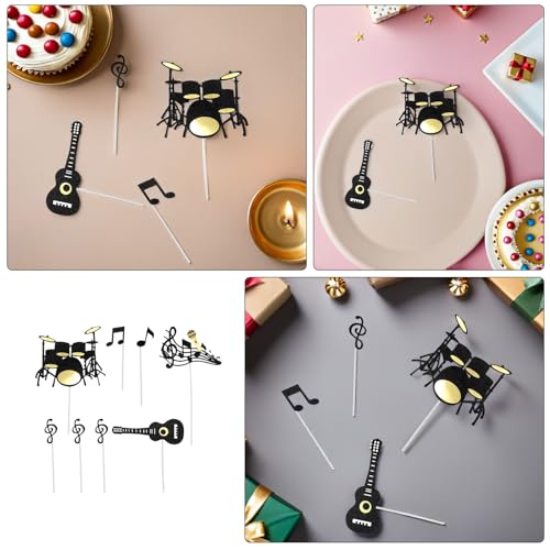 Toyvian 10 Sets Musik Schwarz Happy Birthday Cake Topper Gitarre Musiknote Kuchendekorationen Cupcake Dekoration Geburtstagsfeierbedarf Toyvian 10 Sets Musik Schwarz Happy Birthday Cake Topper Gitarre Musiknote Kuchendekorationen Cupcake Dekoration Geburtstagsfeierbedarf von Toyvian