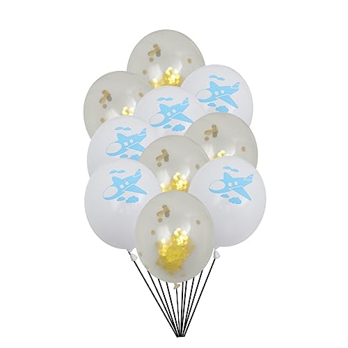 Toyvian 10 Stück 12 Flugzeugdekorationen Ballon Kind Weiße Wolken von Toyvian