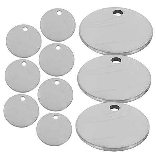 Toyvian 10 Stück Leere Hundemarke leerer Stempel Stanzen von Rohlingen wichtelstempelset metallstempel Tiermarke Hundeschilds für Haustiere Hundemarken aus Metall Rostfreier Stahl Silver von Toyvian