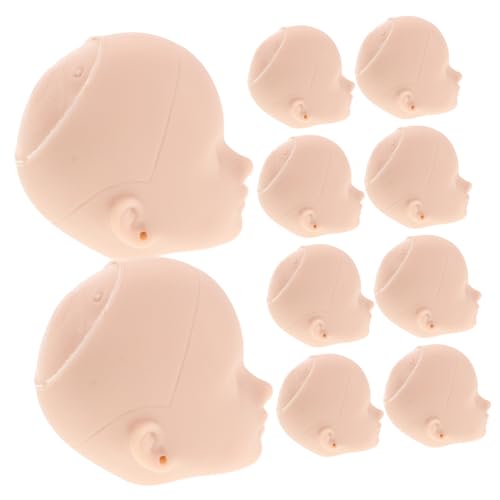 Toyvian 10 Stück Make-up-Puppenkopf schminkpuppe puppenköpfe Schaufensterpuppenkopf für Make-up-Übungen Üben Sie Make-up-Gesicht Zubehör für die Puppenherstellung Puppenteile Plastik von Toyvian