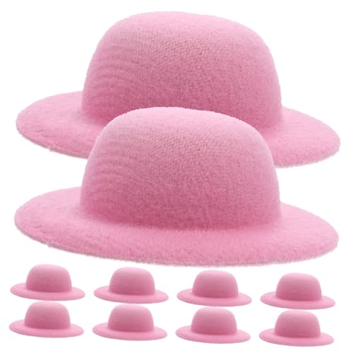 Toyvian 10 Stück Miniaturisierte Hüte Imitation Puppenhüte für DIY Bastelprojekte Kreative Dekoration für Mini Häuser Kleidung und Schmuck aus Lint von Toyvian