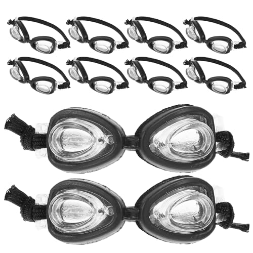 Toyvian 10 Stück Puppenzubehör: Mini-Brille, Sonnenbrille für Puppen – Miniatur-Schwimmbrille für Puppenhaus – Ankleidezubehör – Puppenhaus-Dekoration Toyvian 10 Stück Puppenzubehör: Mini-Brille, Sonnenbrille für Puppen – Miniatur-Schwimmbrille für Puppenhaus – Ankleidezubehör – Puppenhaus-Dekoration von Toyvian