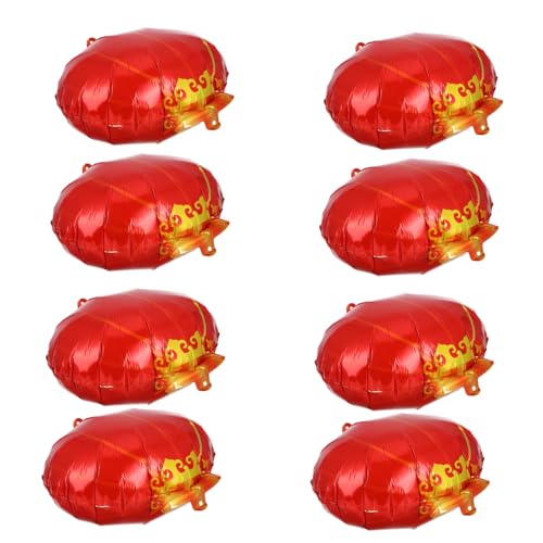 Toyvian 10 Stück Rote Luftballons Für Chinesische Neujahrsballons, Laternenförmige Luftballons, Rote Und Goldene Ballon-set, Ballon-hintergrund, Frohes Neues Jahr, Luftballons von Toyvian
