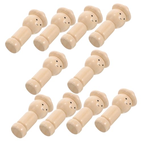 Toyvian 10 Stück Teiliges DIY Holzspielzeug Unbemalte Holz Peg Puppen für Glatte Oberfläche zum Bemalen und Basteln Kreative Holzfiguren für Fantasievolles und Unterricht Toyvian 10 Stück Teiliges DIY Holzspielzeug Unbemalte Holz Peg Puppen für Glatte Oberfläche zum Bemalen und Basteln Kreative Holzfiguren für Fantasievolles und Unterricht von Toyvian