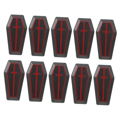 Toyvian 10 Stück Teiliges Mini Sarg aus Robustem Kunststoff Realistische Halloween Tischdekoration mit Deckel Leichte Prank Requisite für Gruselige Partys Haunted House und Toyvian 10 Stück Teiliges Mini Sarg aus Robustem Kunststoff Realistische Halloween Tischdekoration mit Deckel Leichte Prank Requisite für Gruselige Partys Haunted House und von Toyvian