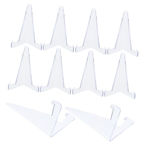 Toyvian 10 Stück Teiliges Transparente Kartenständer aus Hochwertigem Kunststoff Vielseitige Display staffeleien für Spielkarten Namenskarten Tischaufsteller Stabiler Kartenhalter für Toyvian 10 Stück Teiliges Transparente Kartenständer aus Hochwertigem Kunststoff Vielseitige Display staffeleien für Spielkarten Namenskarten Tischaufsteller Stabiler Kartenhalter für von Toyvian