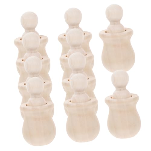 Toyvian 10 Stück Teiliges Unbemalte Holzfiguren für DIY Basteln Natürliche Holz peg Puppen zum Bemalen Kreative Handwerksfiguren für Malen Familienaktivitäten und Kinderhandwerk Toyvian 10 Stück Teiliges Unbemalte Holzfiguren für DIY Basteln Natürliche Holz peg Puppen zum Bemalen Kreative Handwerksfiguren für Malen Familienaktivitäten und Kinderhandwerk von Toyvian