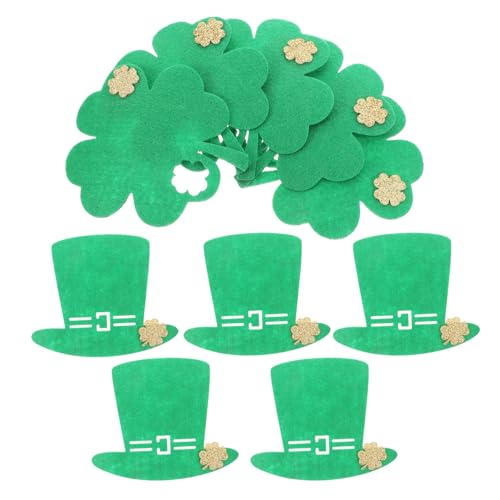 Toyvian Irische St. Patricks Day Zubehör 10 Stück Kleeblatt Tassen Matten Party Favors Toyvian Irische St. Patricks Day Zubehör 10 Stück Kleeblatt Tassen Matten Party Favors von Toyvian