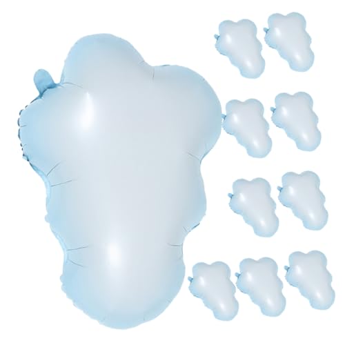 Toyvian 10stücke Wolken Luftballons Aluminiumfolie Für Geburtstagsfeiern Babypartys Und Hochzeiten Bunte Deko Für Innen Und Außenbereiche Party-accessoires von Toyvian