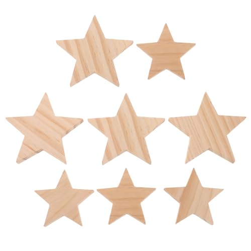 Toyvian 10 Stück unvollendete Holzsterne, blanke Naturholzscheiben, Holzausschnittfliesen für Heimwerker, Heimdekoration, Malerei, Färbung Toyvian 10 Stück unvollendete Holzsterne, blanke Naturholzscheiben, Holzausschnittfliesen für Heimwerker, Heimdekoration, Malerei, Färbung von Toyvian