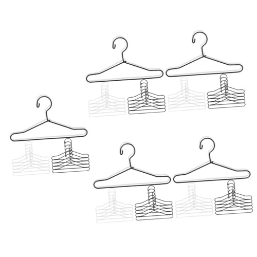 Toyvian 100 STK Mini-aufhänger Mini-kleiderbügel Aus Metall Hosenständer Miniaturmöbel Metallbügel Kleiderbügel Für Minihaus Winzige Hauskleiderbügel Puppe Kleidung von Toyvian