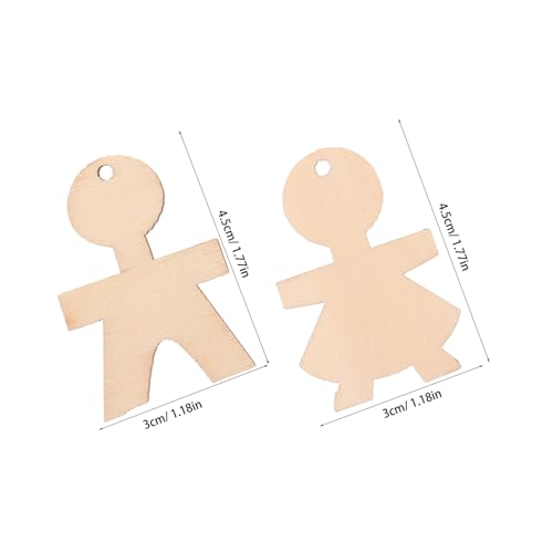 Toyvian 100 Stück Holzfiguren Bastelset Stabile Holzscheiben Jungen Mädchen Formen DIY Anhänger für Kunstprojekte Vielseitig für Party und Raumdekoration Toyvian 100 Stück Holzfiguren Bastelset Stabile Holzscheiben Jungen Mädchen Formen DIY Anhänger für Kunstprojekte Vielseitig für Party und Raumdekoration von Toyvian
